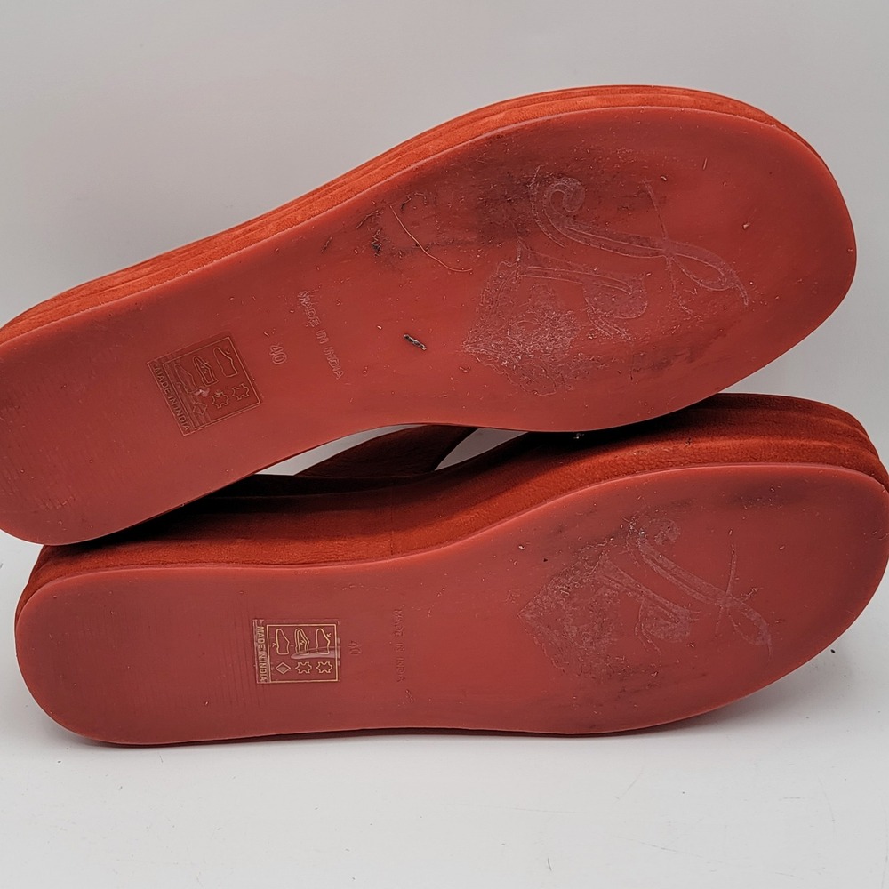Free People Womens Red Suede Platform Thong Sandals Size 40 0003201894 - Picture 9 of 10